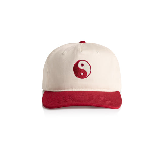 Hoy Yin Yang Five Panel Cap - Crimson