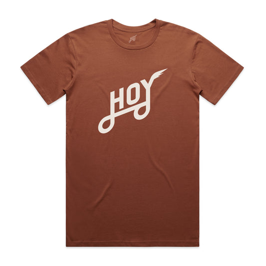 Hoy Classics Organic T-shirt - Rust / Natural