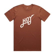 Load image into Gallery viewer, Hoy Classics Organic T-shirt - Rust / Natural
