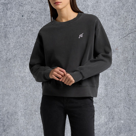 Women's Hoy Explore Sweater - Washed Black - Low Stock