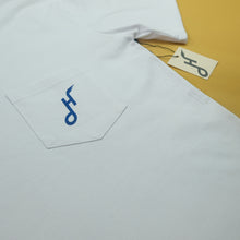 Load image into Gallery viewer, Hoy Downtown Pocket T-shirt - White / Cobalt
