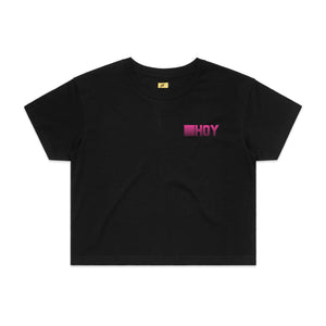 Women's Hoy 1982 Crop T-shirt - Black - Last One