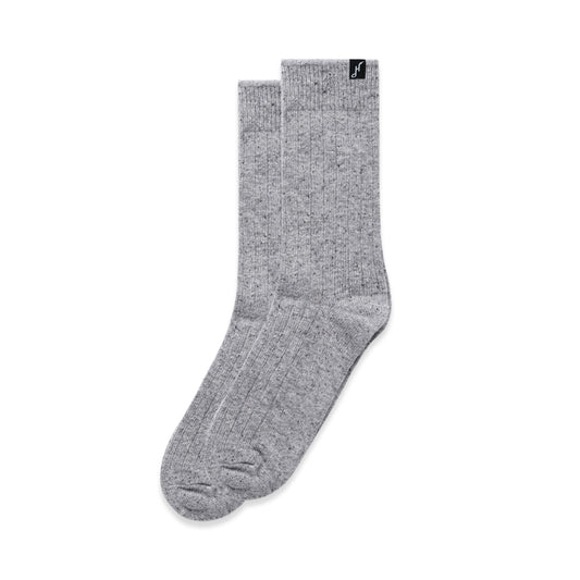 Hoy Hygge Wool Socks - Speckled Fog