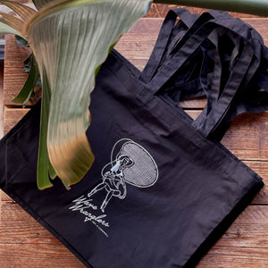 Hoy Wave Wranglers Organic Tote Bag - Black