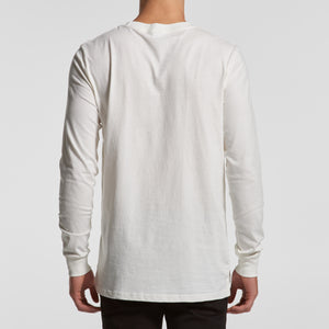 Hoy Classics Downtown Organic Long Sleeve T-shirt - White - Last Two