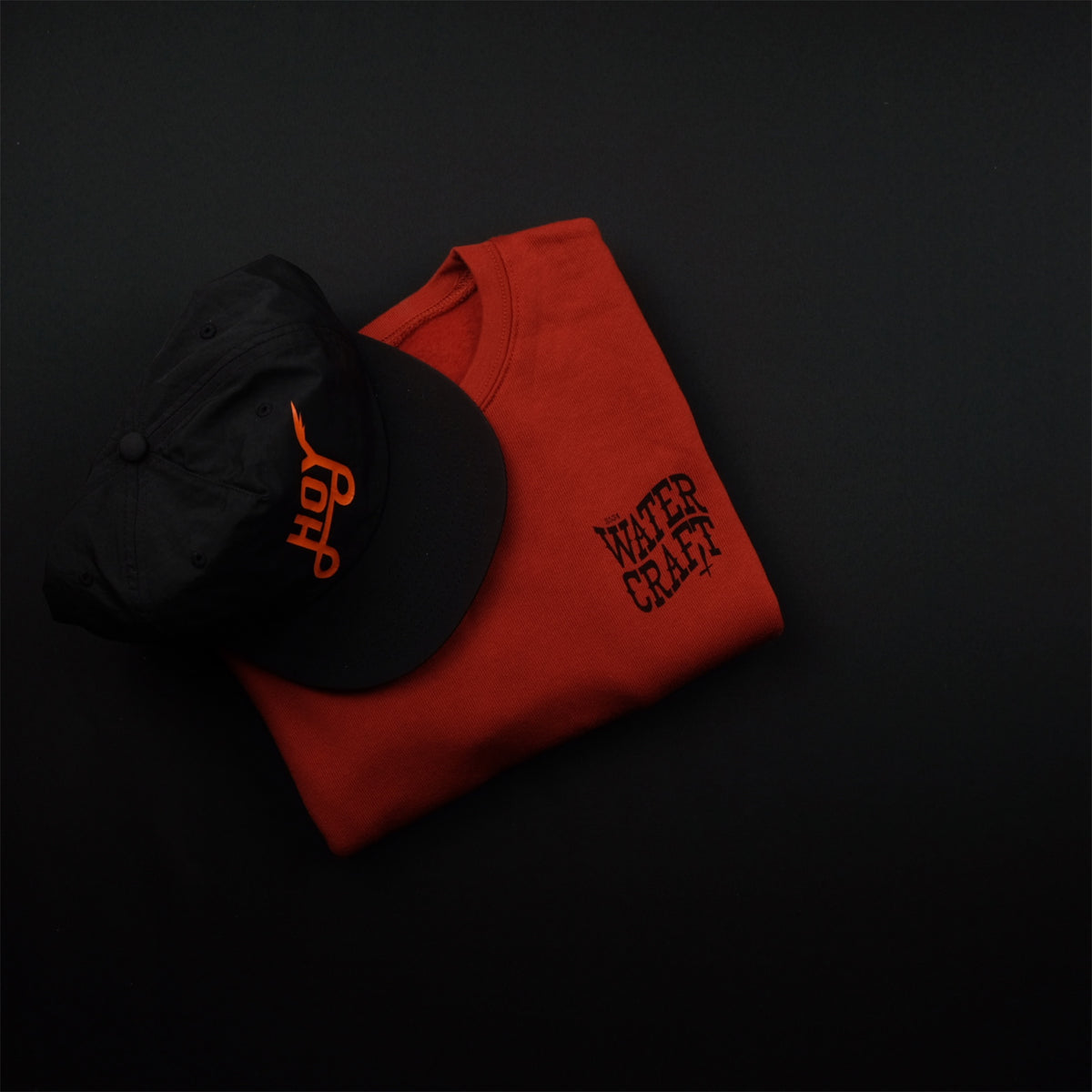 Hoy Classics Unstructured Quick Dry Cap - Black / Embers
