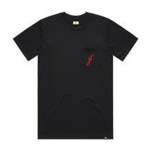 Load image into Gallery viewer, Hoy Downtown Pocket T-shirt - Black / Red - Last Size

