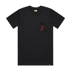 Hoy Downtown Pocket T-shirt - Black / Red - Last Size